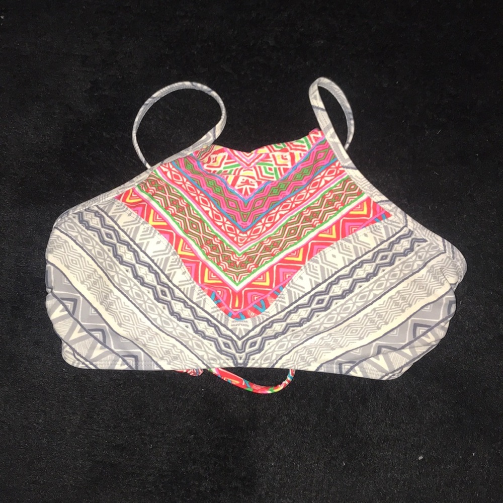 MOSSIMO multi colored halter bikini top